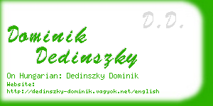 dominik dedinszky business card